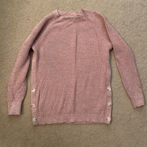 Side Button Tunic Sweater - Loft